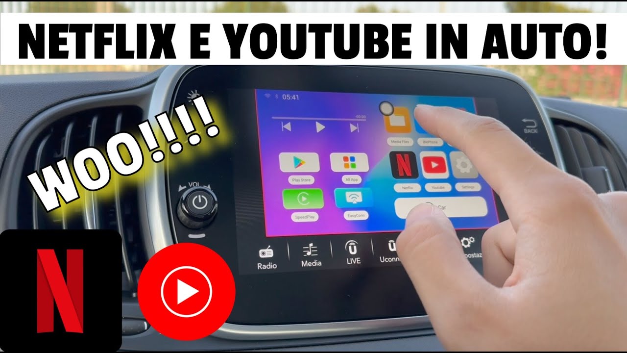 ATTIVAZIONE APPLE CAR PLAY/ANDROID AUTO ABARTH 595 COMPETIZIONE - YOUTUBE, NETFLIX SU UCONNECT 7