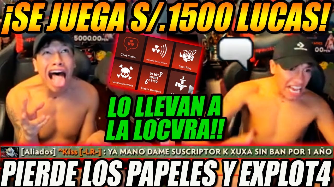 ELOQEC3😱!! BRUTI es llevado a la LOCVR4 x MF14 en partida de S/.1500 lucas| pierde papeles y EXPLT4😲