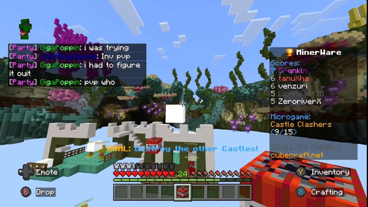 Minerware with a full party