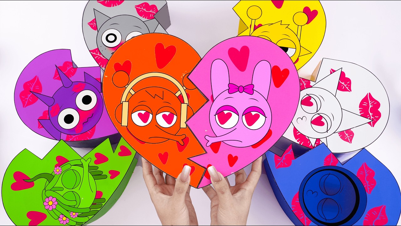 💖Paper DIY💖 Incredibox COUPLE Love SPRUNKI BLIND BOX Unboxing | How To Make Blind Bag ASMR | Tina TV