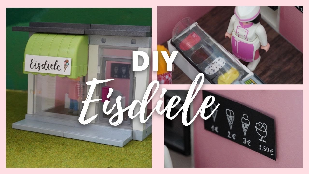 DIY Eisdiele🍦//Pimp my Playmobil//Miniatur Eis//Familie Bäcker