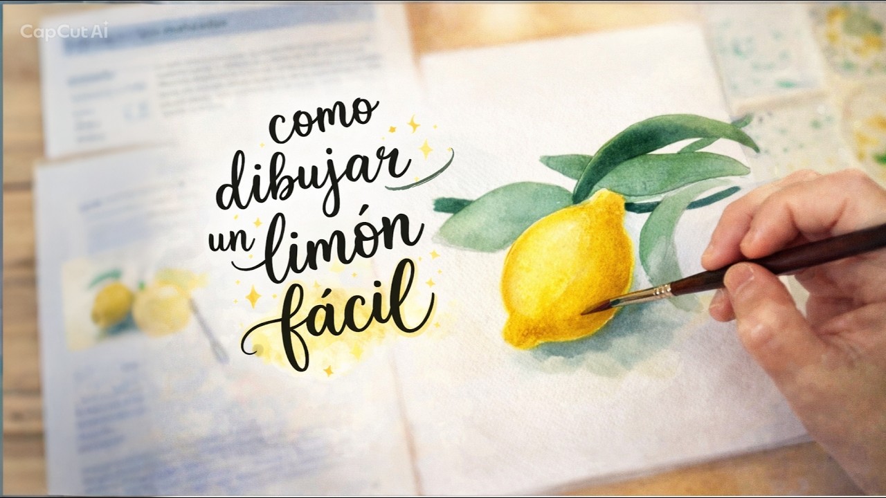 Tutorial para aprender ACUARELA. Ejercicio 2.Técnica aguada.Siluetas matizadas.Como pintar un limón🍋