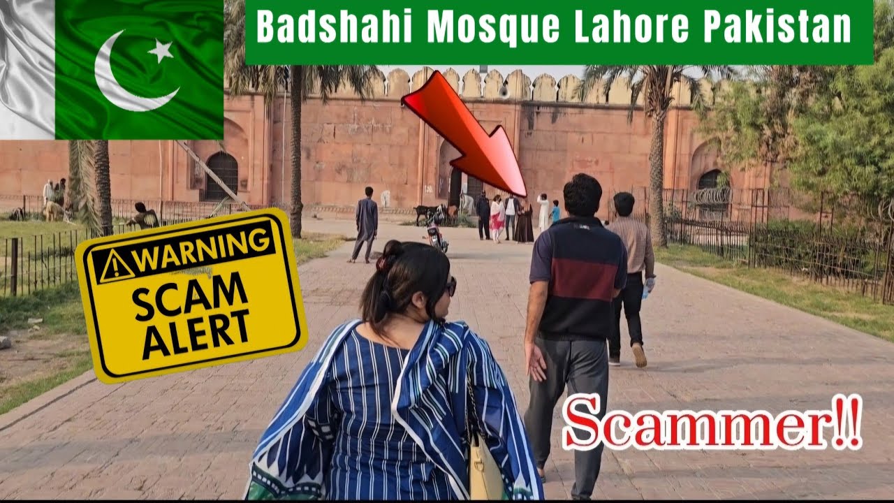 American Latina & Pakistani 🇵🇰 get Scammed at Badshahi Mosque in Lahore Pakistan 🇵🇰