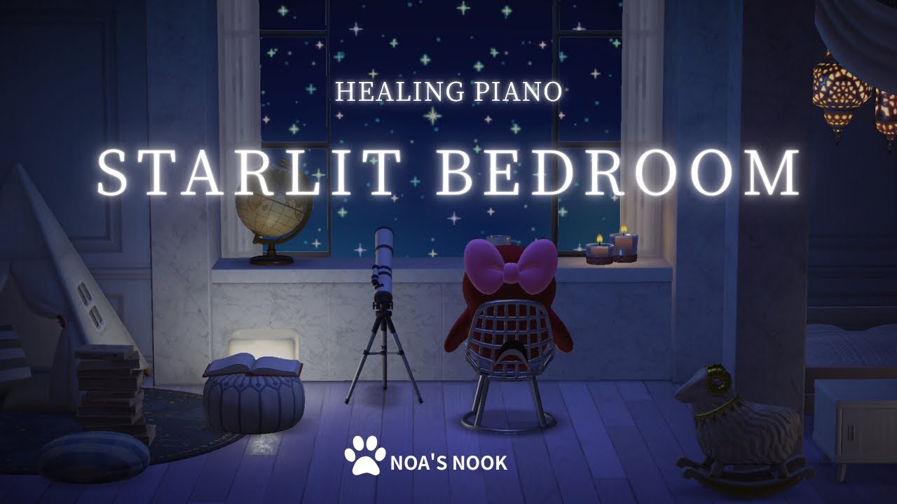 【あつ森BGM】星あかりの寝室で静かに眠る🌙｜睡眠前・リラックス｜Healing Piano｜Sleep Music｜ACNH