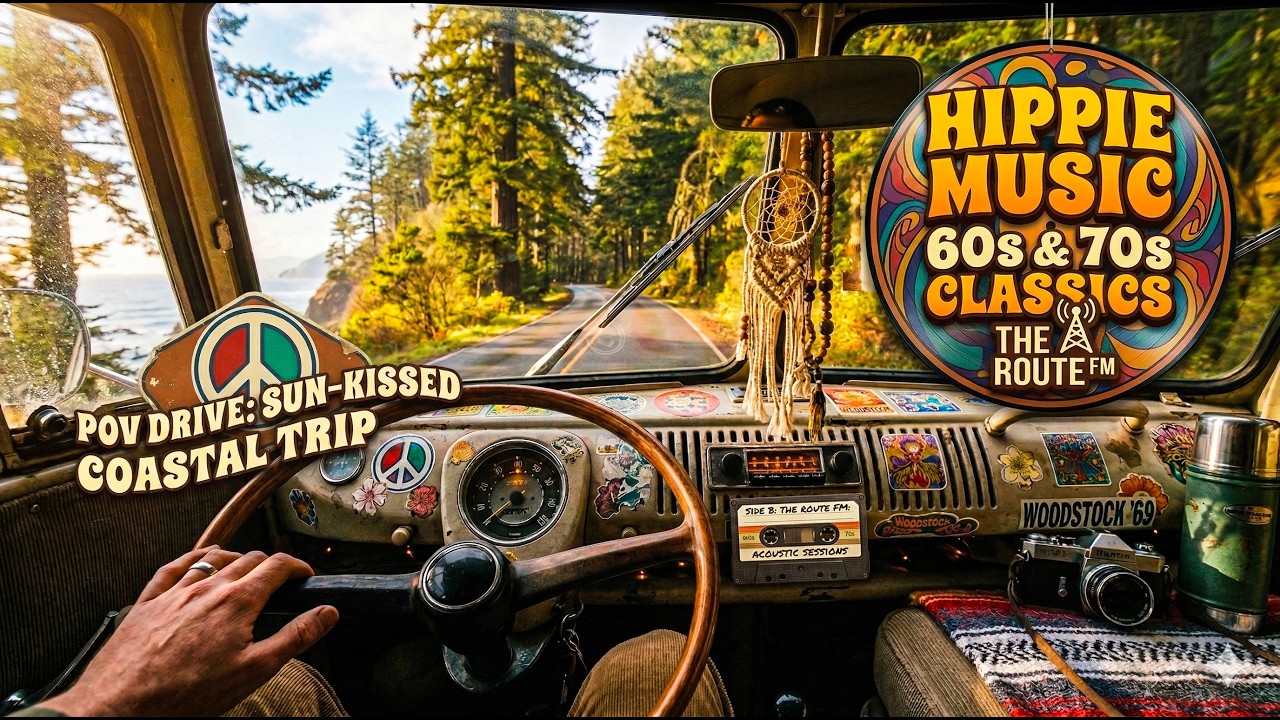 Sun-Kissed Coast Road Trip: 70s Hippie Vibes & POV Driving