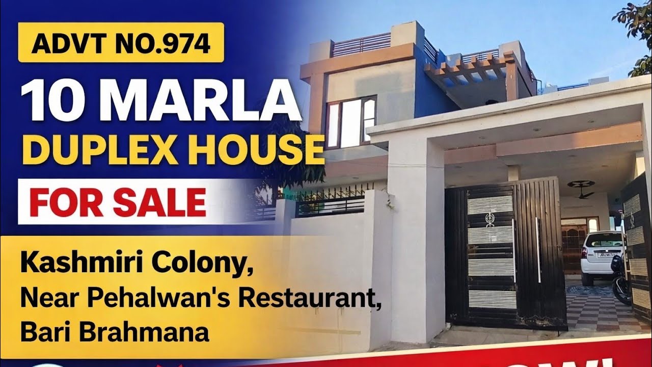 10 Marla Duplex House For Sale @1 Cr | 3/4 BHK | Kashmiri Colony Near Pehalwans Bari Brahmana