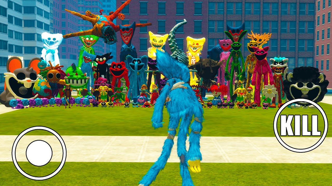 Wounded Huggy wuggy vs All Poppy Playtime Chapter Monsters (Garry’s Mod)