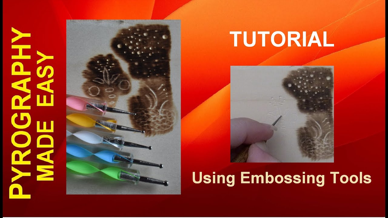 Wood Burning - Using an Embossing Ball Stylus Tool - pyrography tutorial