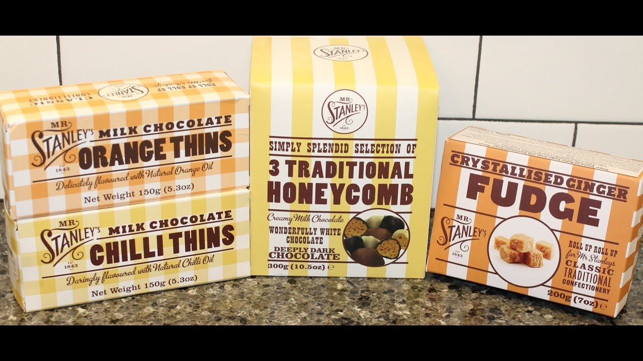 Mr. Stanley’s: Orange Thins, Chilli Thins, Ginger Fudge & Honeycomb Milk/White/Dark Review