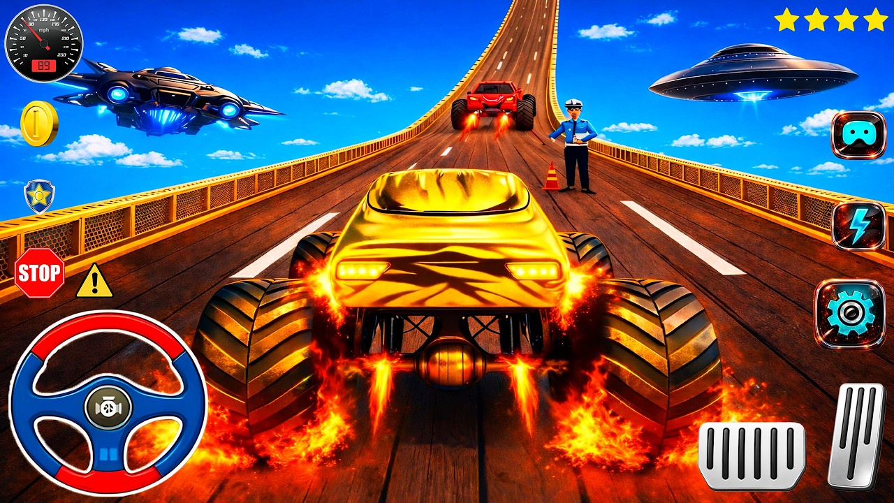🚨Monster Truck Mega Ramp Extreme Racing Mega Ramp Extreme stunts 💥 Insane Crash Stunts (part 5)