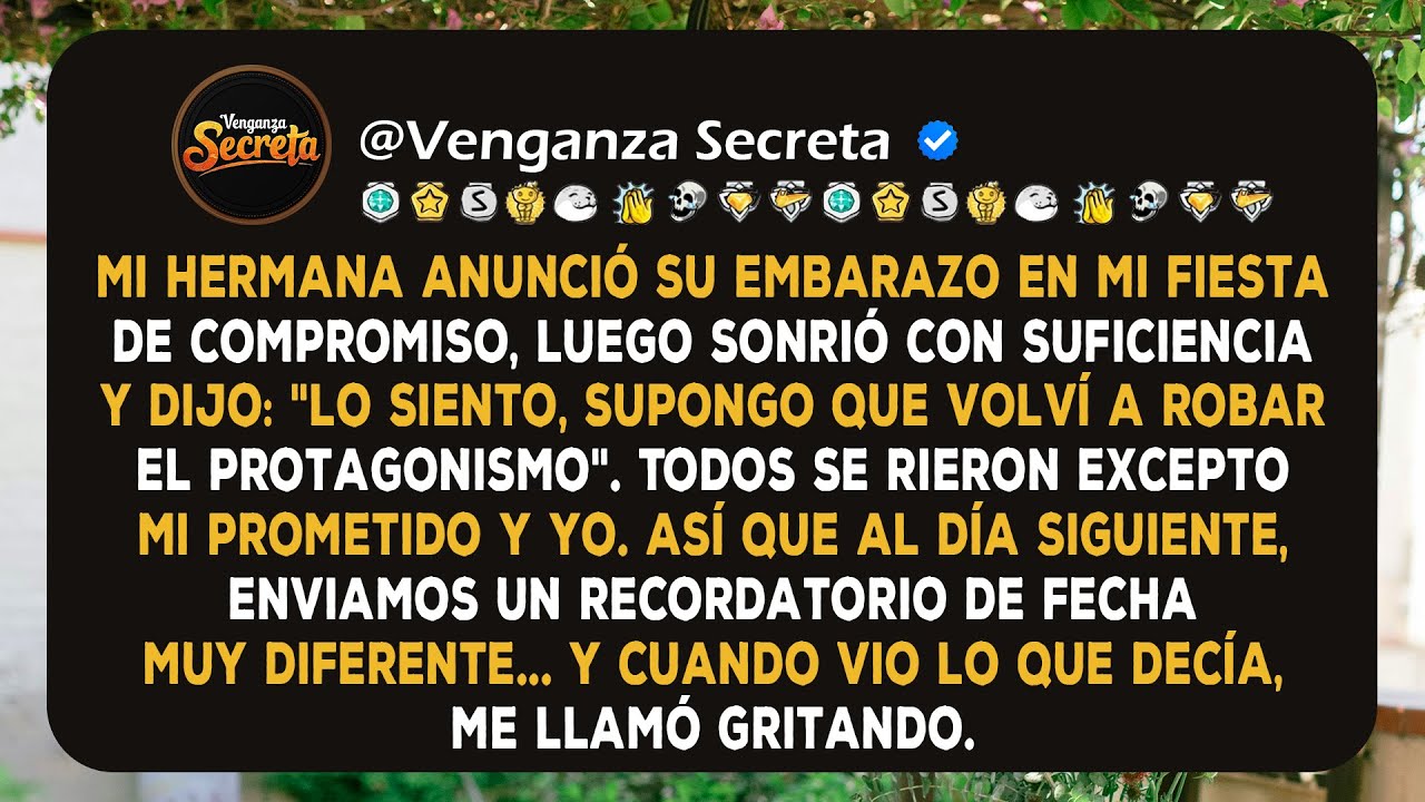 Mi hermana anunció su embarazo en mi fiesta de compromiso, luego sonrió con suficiencia y dijo:...