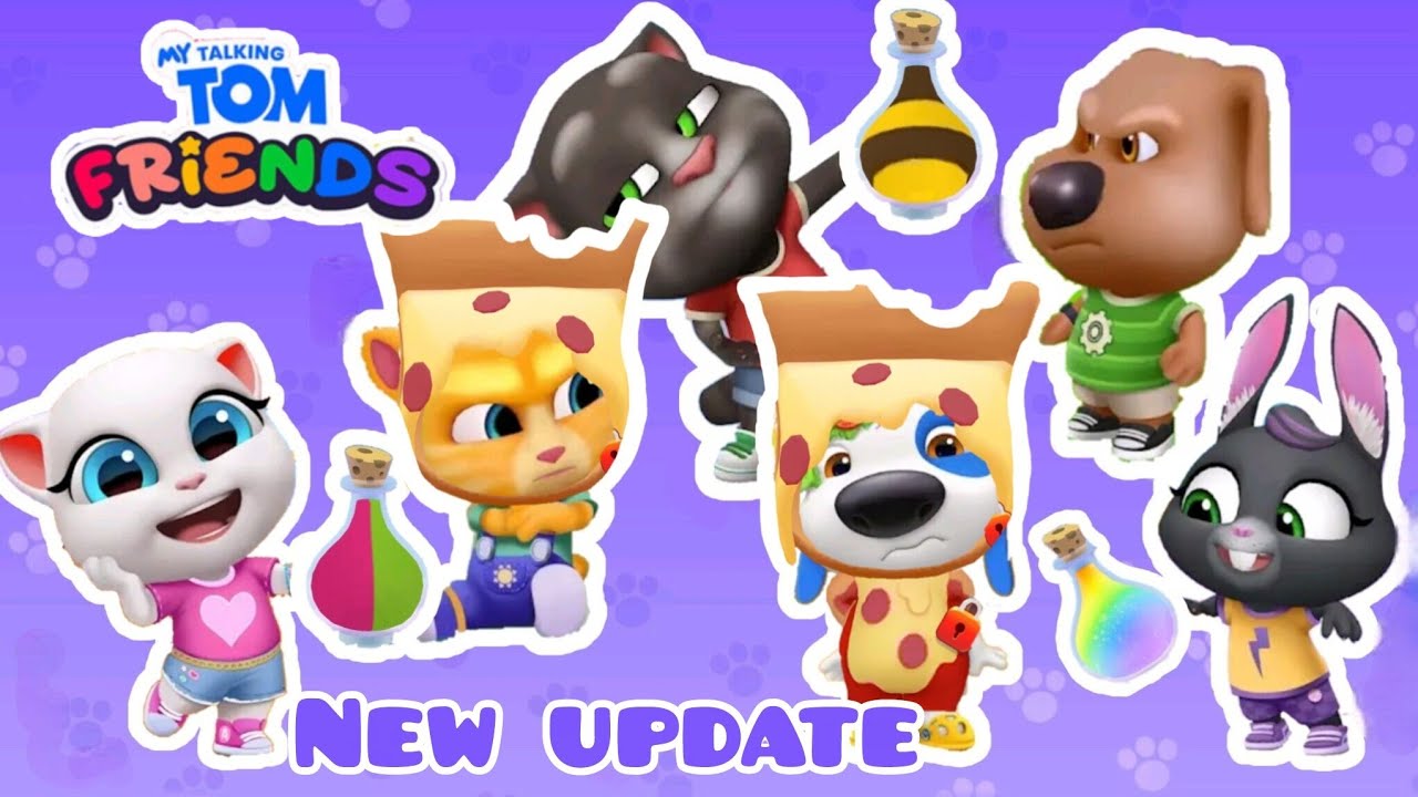 (New update)novas comidas🌮novas roupas🎩e melhorias🎉 (my talking tom friends🐾)