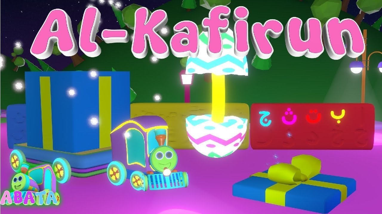 Murottal Juz Amma Al Kafirun Animation 3D Learning Letters Arabic Alphabet | Abata
