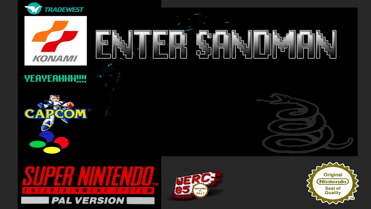 ENTER SANDMAN 16-bit Metallica SUPER NINTENDO Cover (werc85)