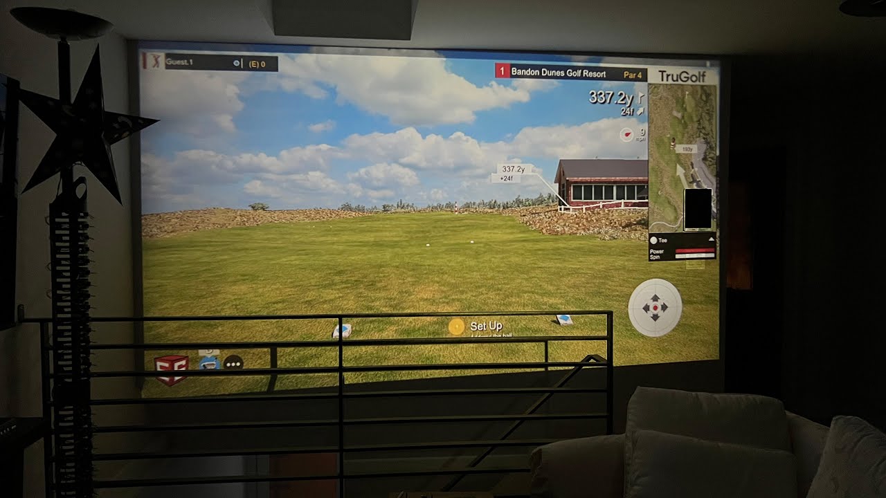 TruGolf Mini Golf Simulation with a $40 projector