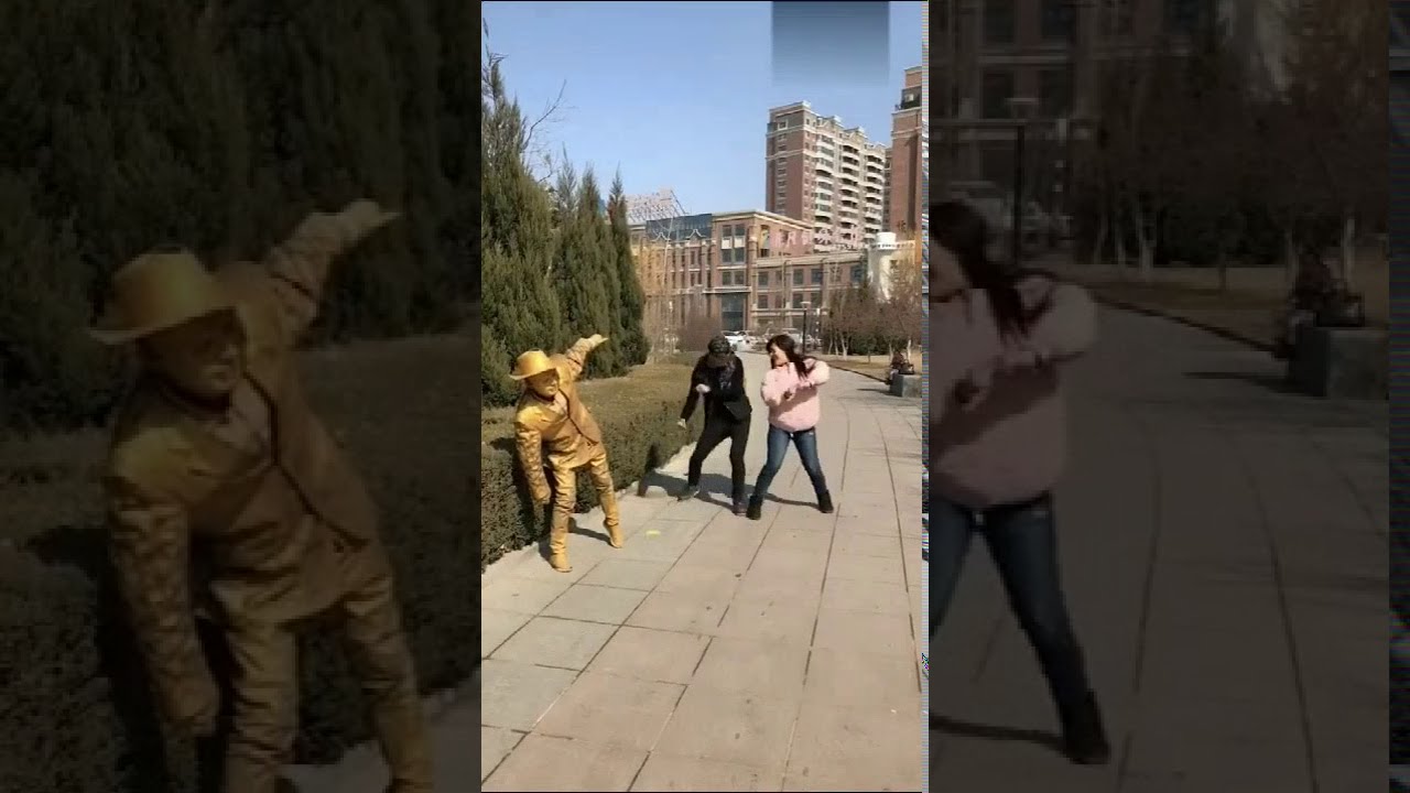 小金人街头恶搞6 Street spoof