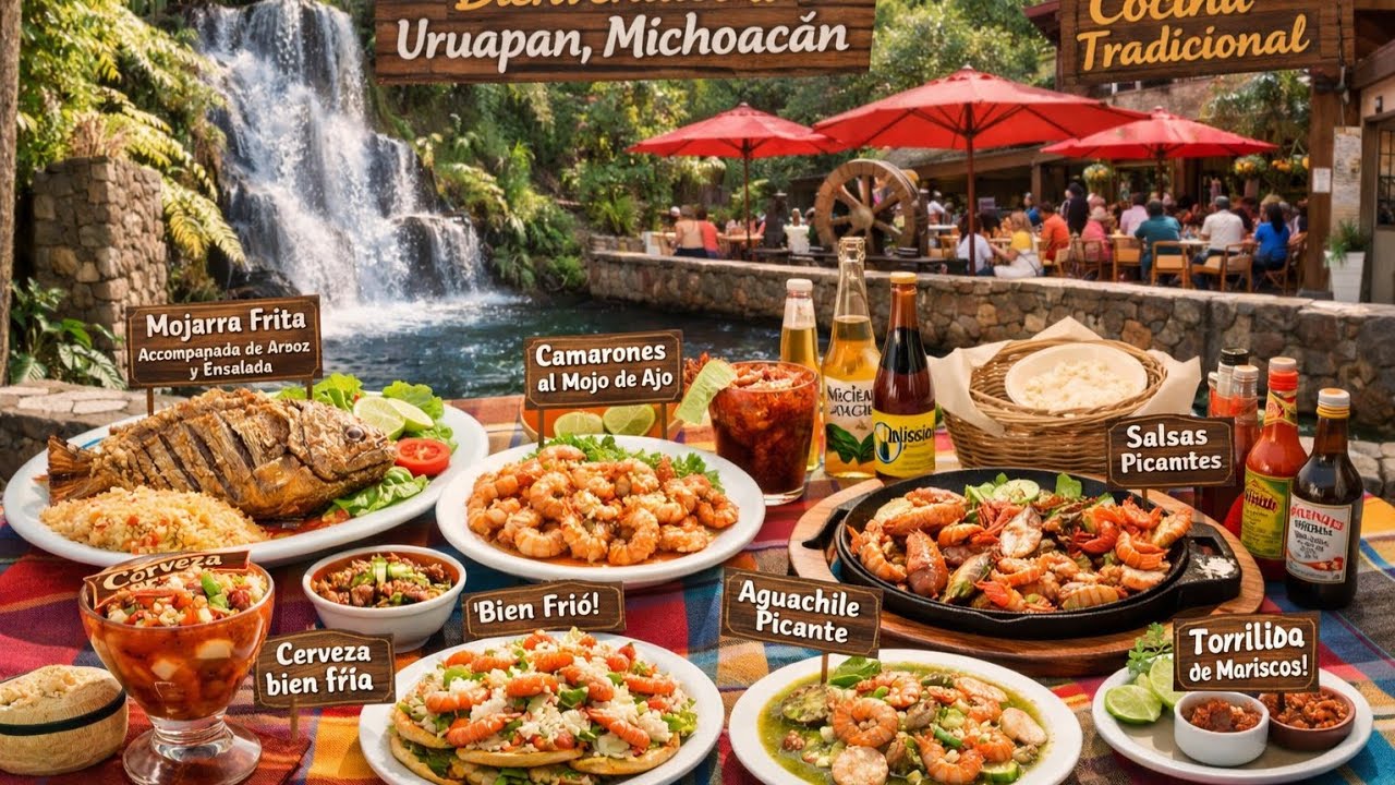 Comiendo en Uruapan Michoacan 