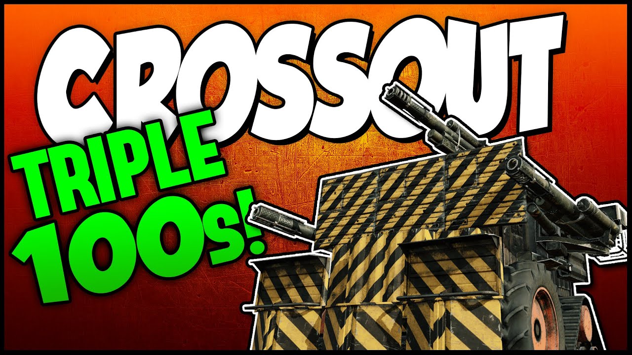 Crossout ➤ 3200 DAMAGE! - Triple 100 mm Cannon Build [Crossout Gameplay]