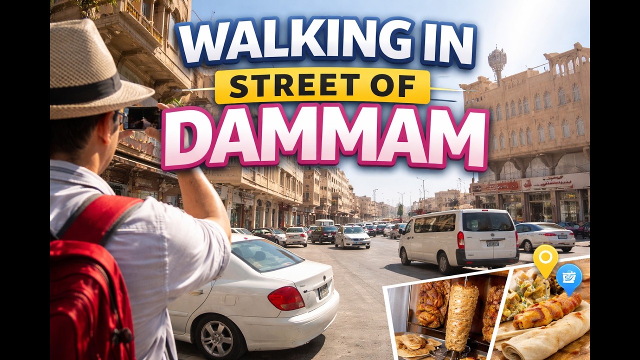 Walking on the Streets of Dammam Saudi Arabia 