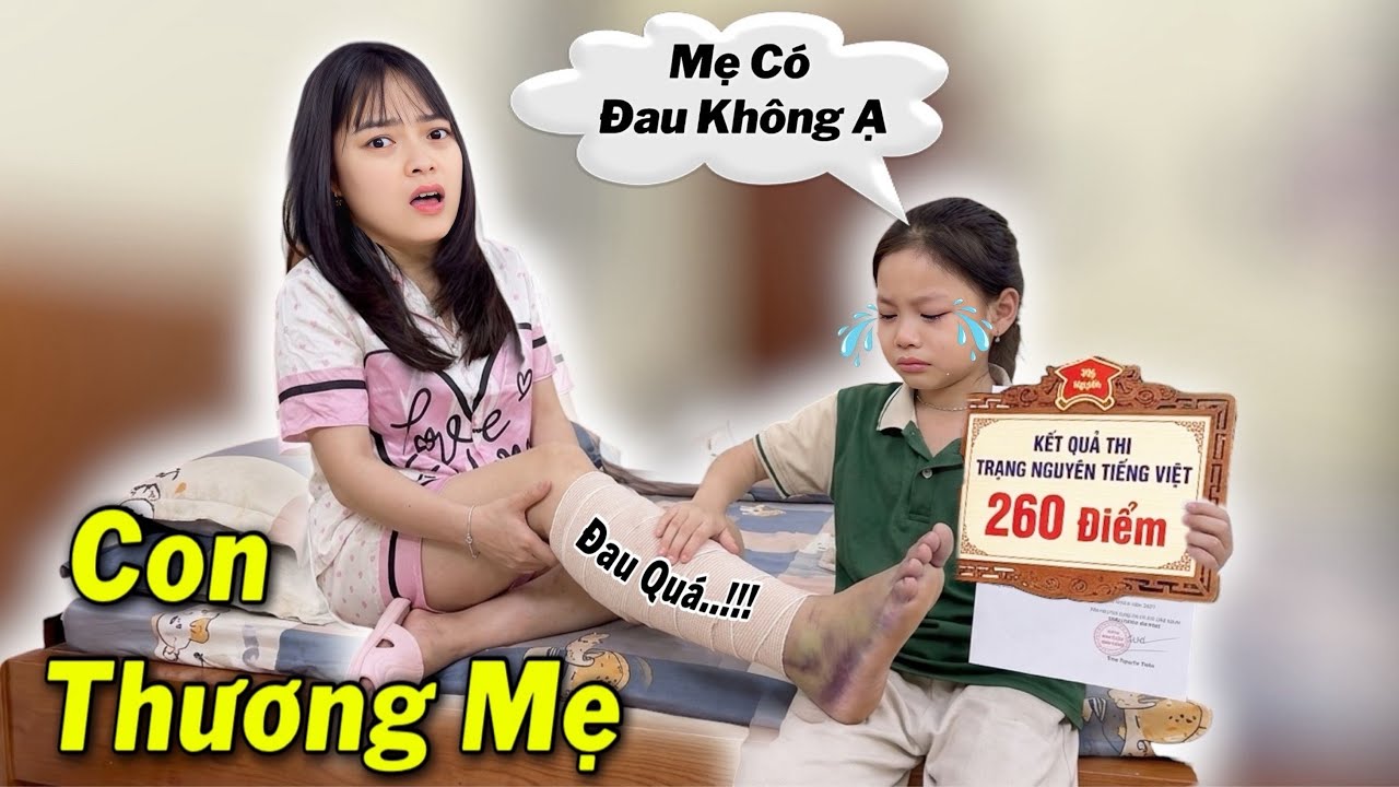 48H Quỳnh Nhi Vừa Học Vừa Chăm Mẹ Hằng Bị Thương Ở Chân - Mang Điểm Cao Về Cho Mẹ