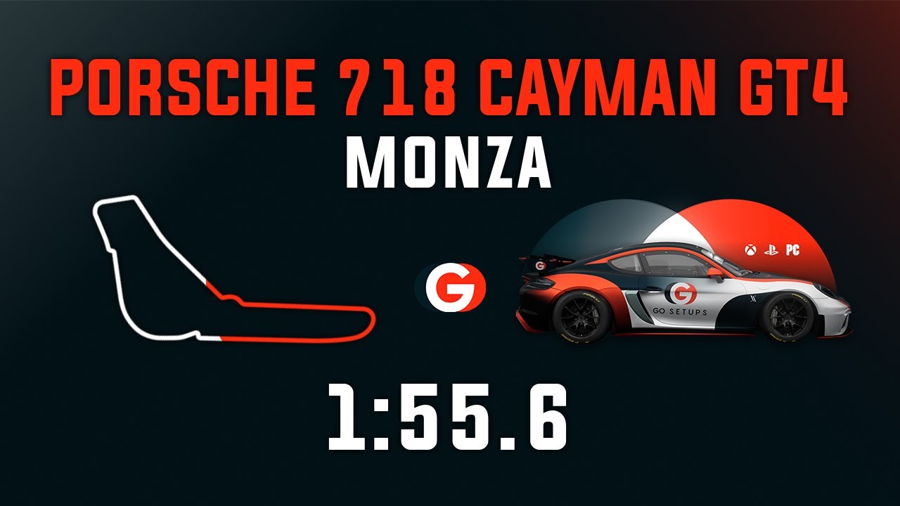 Monza 1:55.6 - Porsche 718 Cayman GT4 - GO Setups | ACC 1.9.5