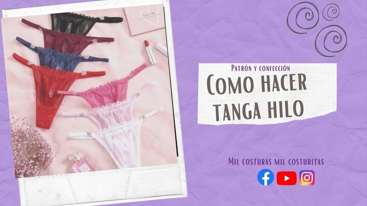como hacer tanga hilo/ patrón y confección