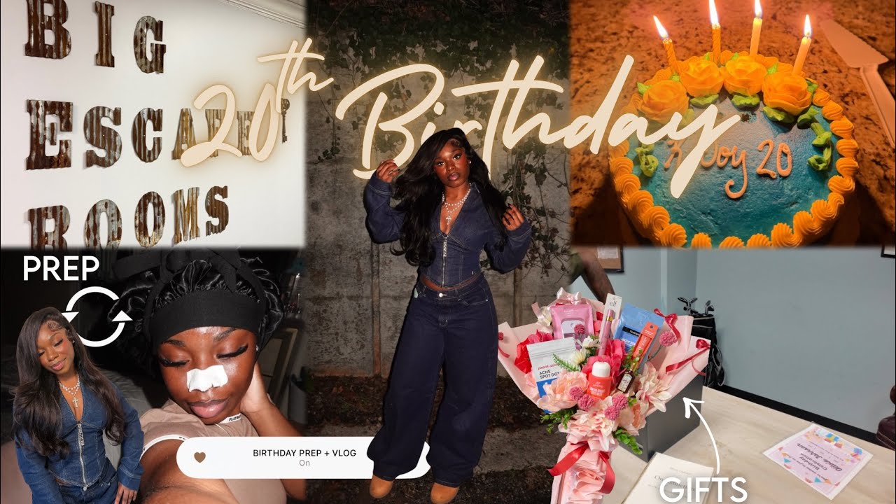 BIRTHDAY PREP + VLOG| IM 20! goodbye to my teens, maintenance, kickback, escape room, shopping& more