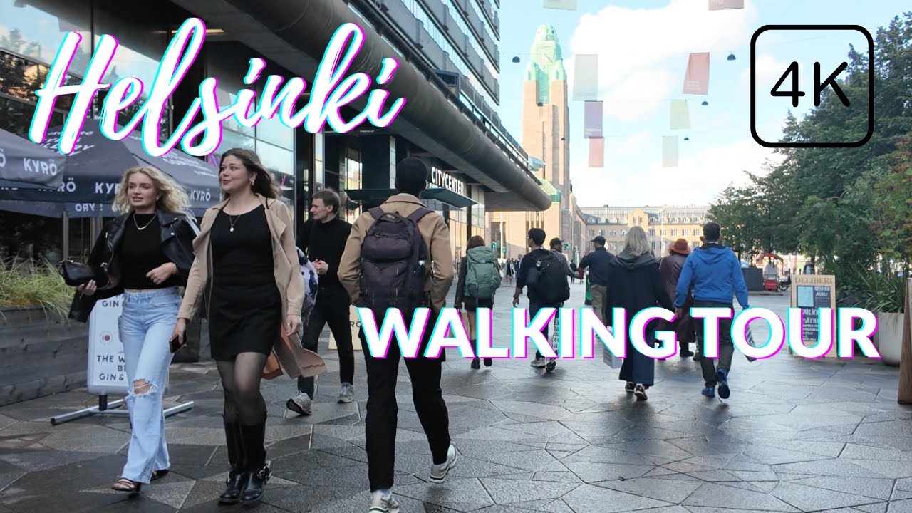 Helsinki Sunny 4K Walking Tour After Rain, 2025 Finland