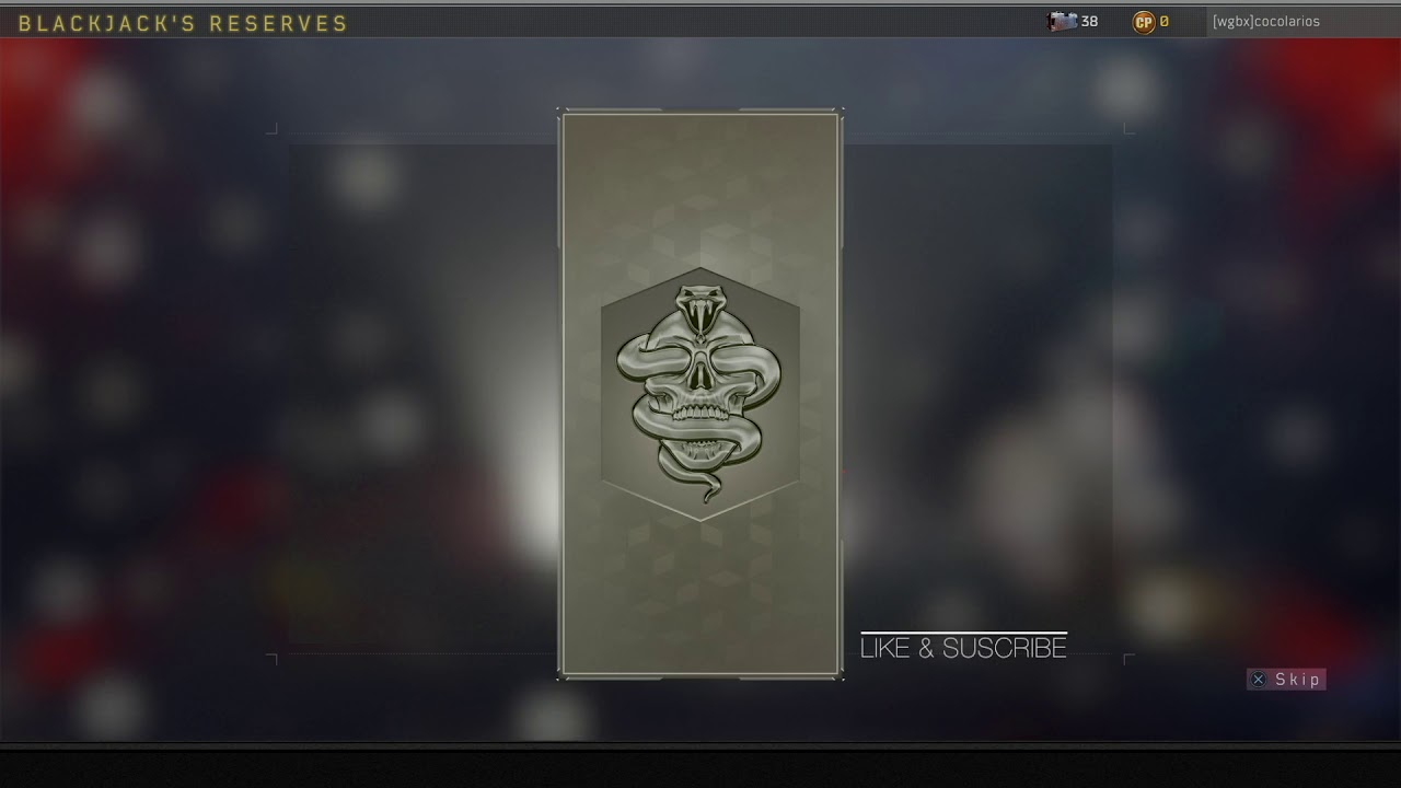 Call of Duty Black Ops 4 Reserve Crate Lucky Opening