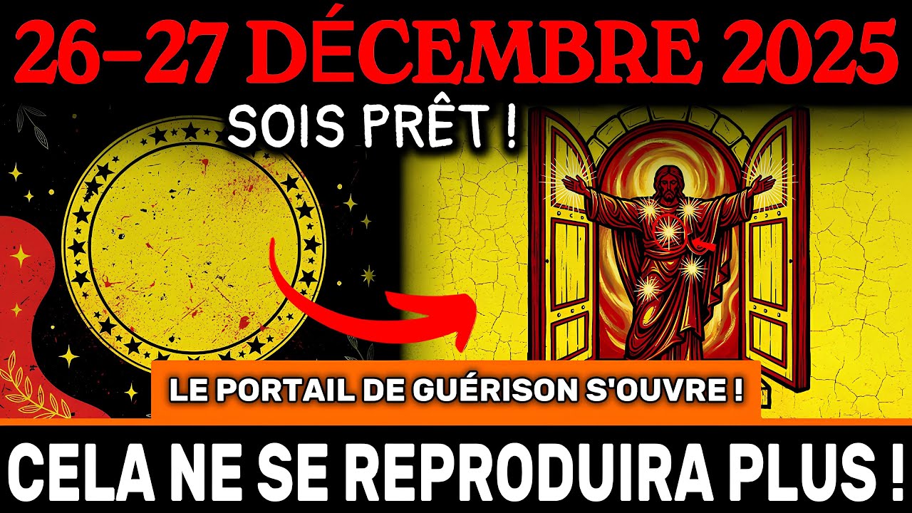 URGENT ! LE PORTAIL DE GUÉRISON S'OUVRE ! 26-27 déc – vos BLESSURES sont GUÉRIES pour TOUJOURS !
