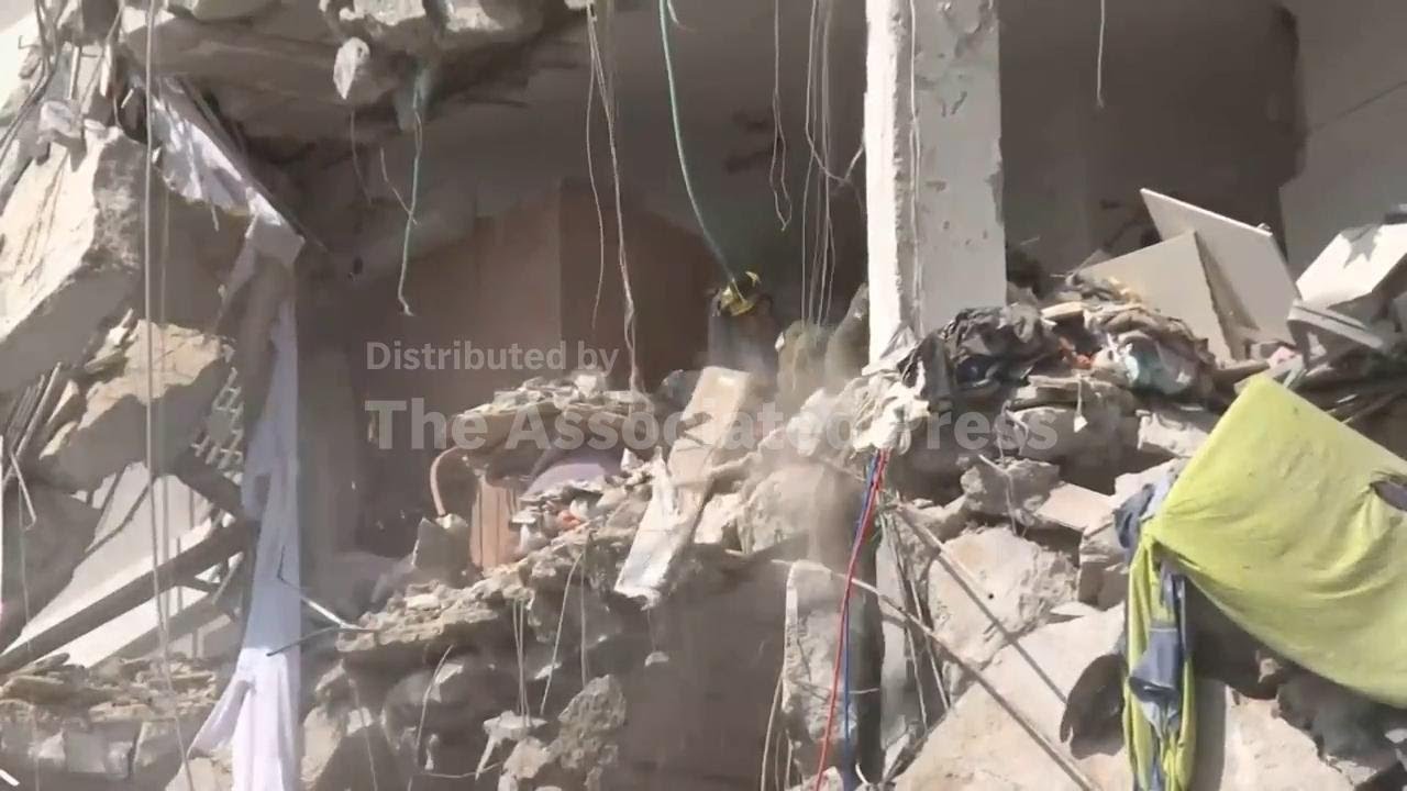 Aftermath of Iranian strike on Bat Yam near Tel Aviv, as Israel and Iran trade strikes for third day
