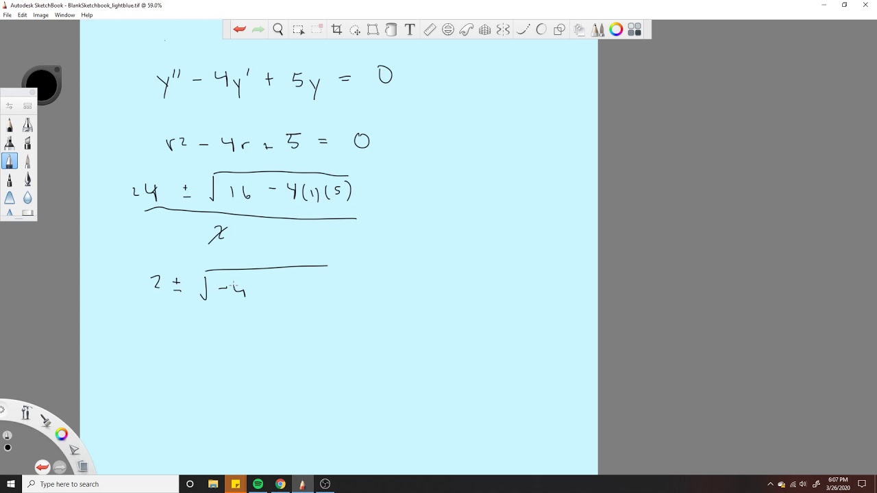 Complementary Solution of second order ODE
