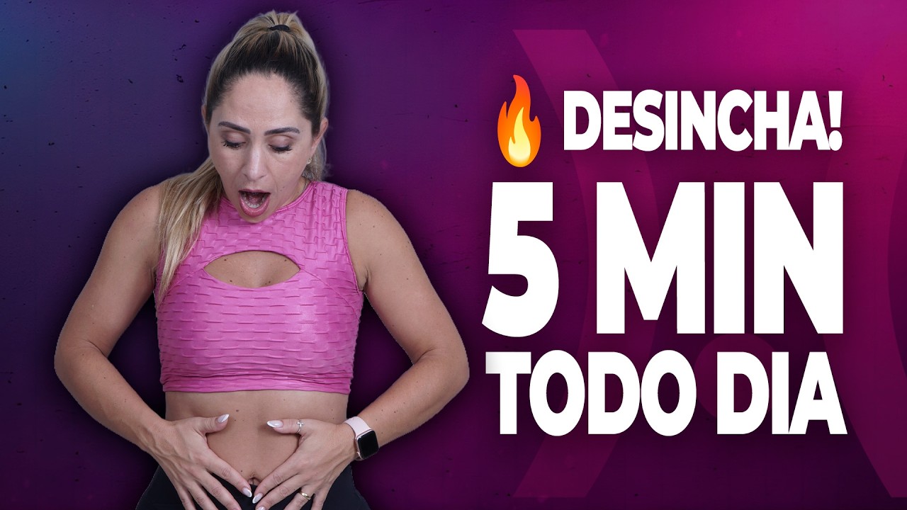 🔴 5 MINUTOS para DESINCHAR tudo! 🚨 O Treino que SALVA quem fica SENTADA o dia inteiro!