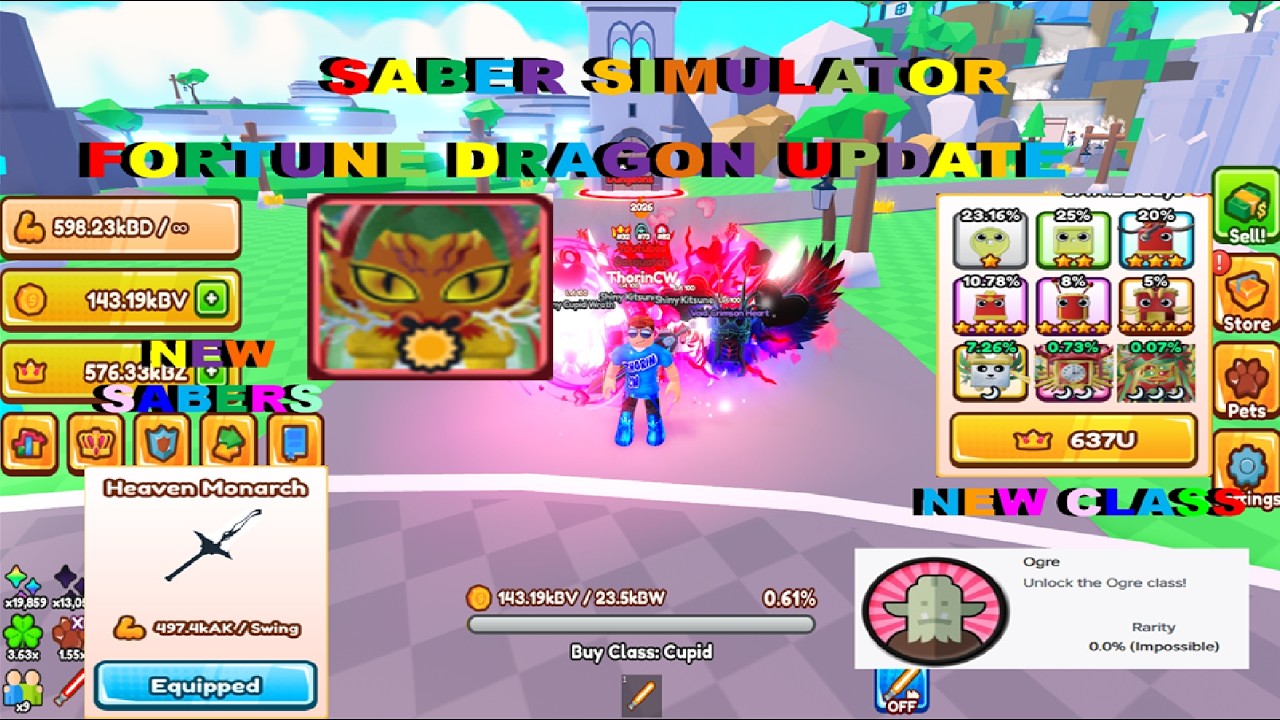 НОВОЕ ОБНОВЛЕНИЕ SECRET FORTUNE DRAGON PET SABER SIMULATOR