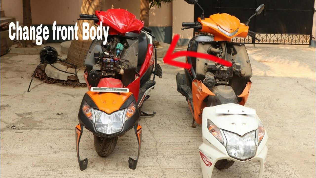 HONDA DIO Front Part change from BS4 to BS3 | Honda Dio Modified | Dio Scooty