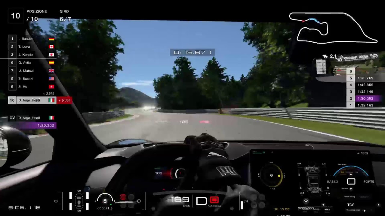PS5  GT7 Game Play Italy Time attack al Nurburgring 24h sfida giro veloce