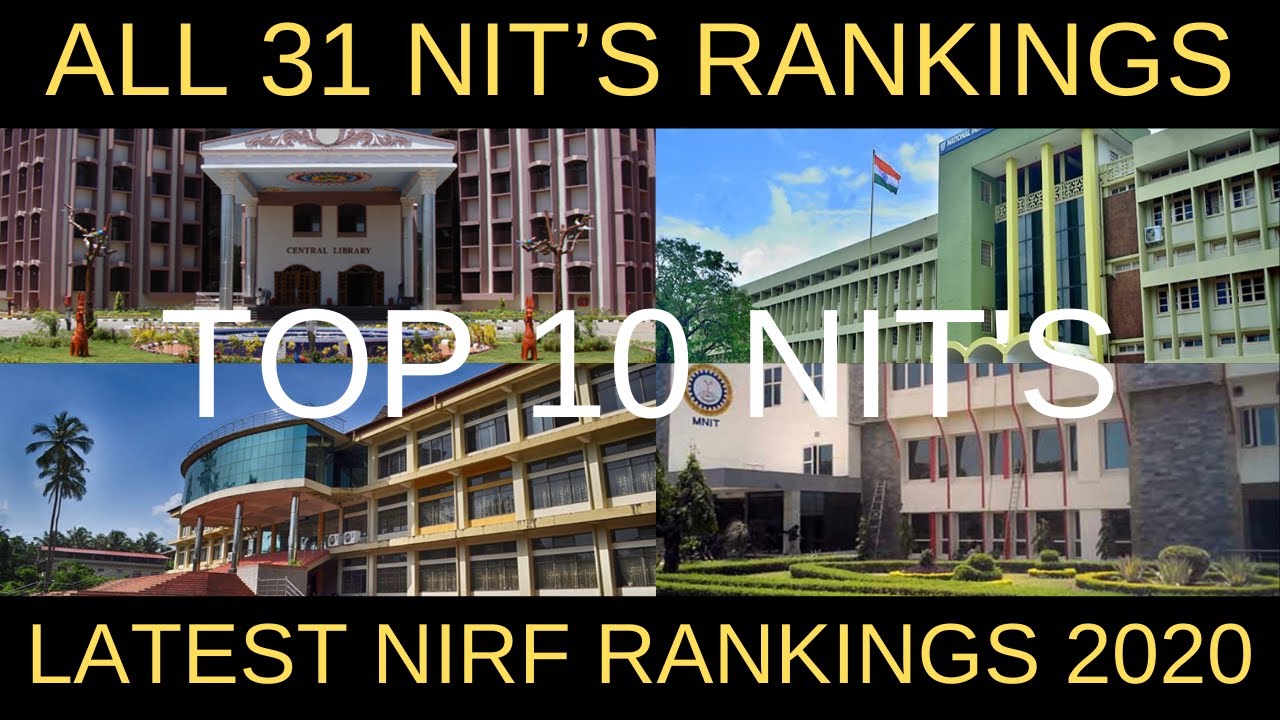 ALL 31 NIT'S  LATEST RANKINGS 2021 - LATEST NIRF RANKINGS OF ENGINEERING COLLEGES IN INDIA IN 2021