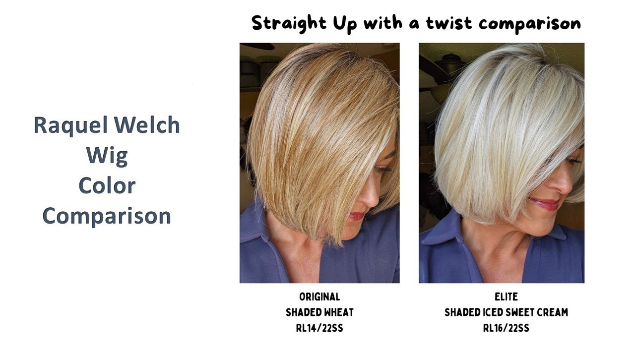 Wig Color Comparison!  Shaded Wheat RL14/22SS vs Shaded Iced Sweet Cream RL16/22SS by Raquel Welch
