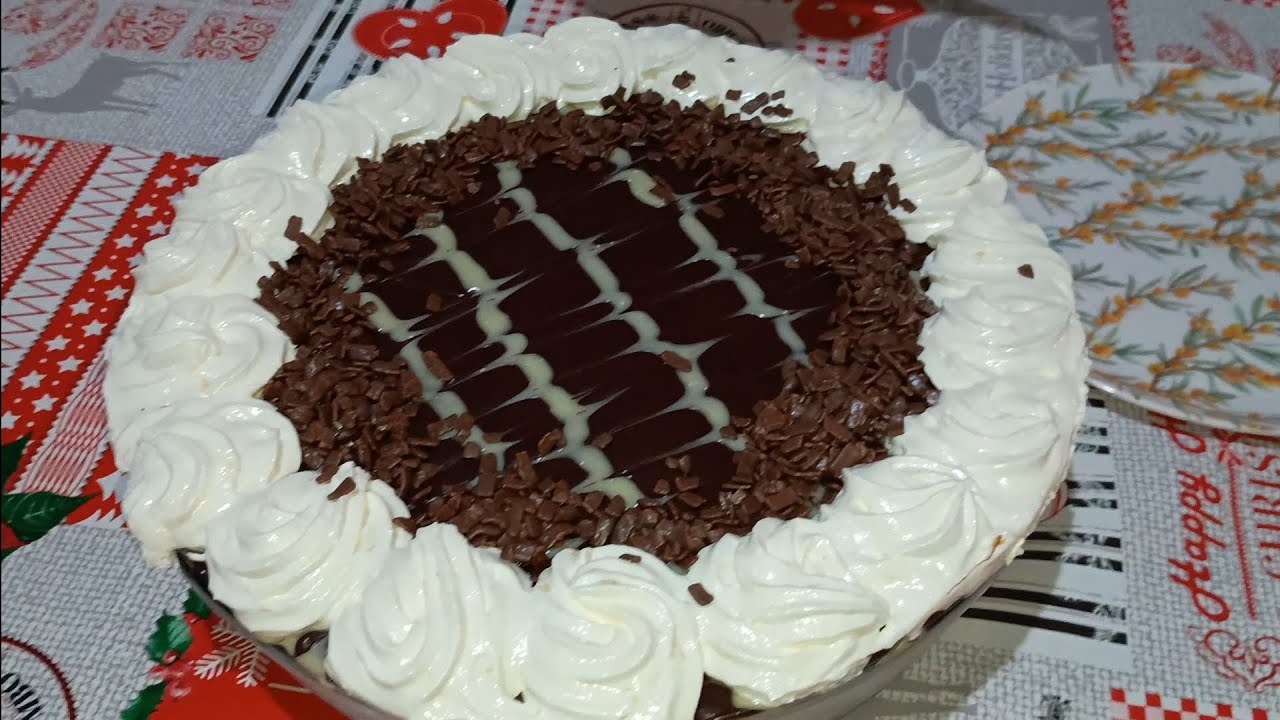 PAVÊ DE CHOCOLATE DE NATAL SUPER FACIL E UMA DELÍCIA 