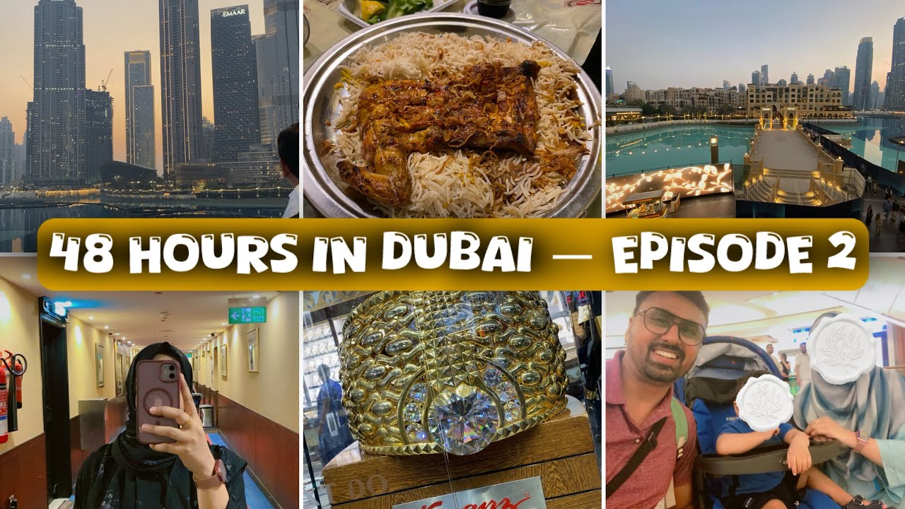 Dubai Vlog 🇦🇪 | 48 Hours Transit Experience | Dubai Mall, Burj Khalifa & Food | Tehreem Riffat 