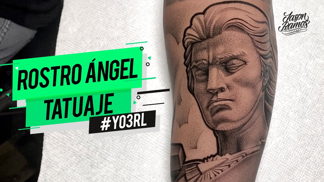 Rostro de Ángel TATUAJE en el Brazo Tiempo Real // Puntillismo de Arrastre // Angel Portrait #yo3rl