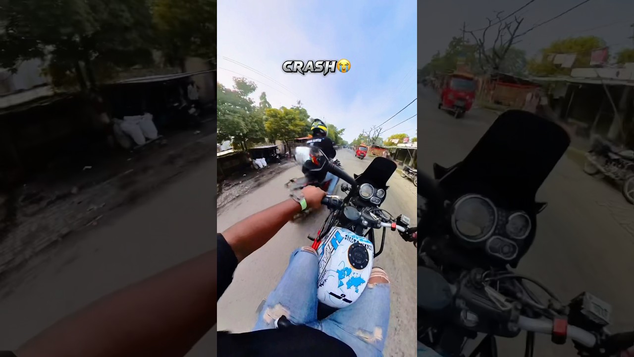 Himalayan crash🥵 #crash #accidentnews #bike #himalayan #duke250 #shortsvideo #trend #rider