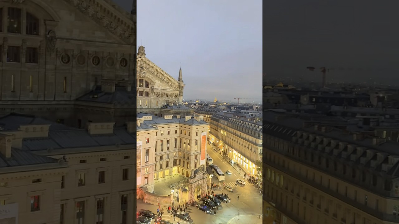 Stunning 🤩 Paris city view from rooftop || #galerieslafayette #shorts #viral #2024 #shortsfeed #yt