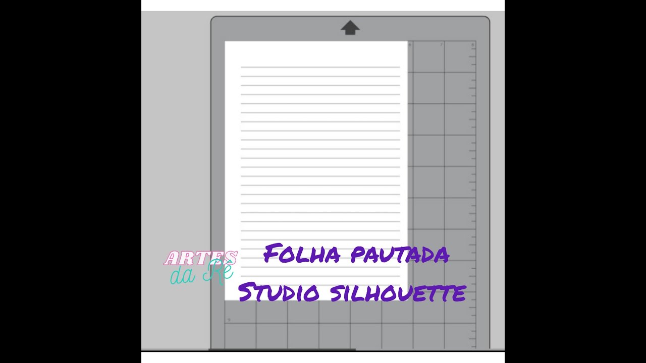 como fazer folha pautada no Studio silhouette @rejaneribeiro