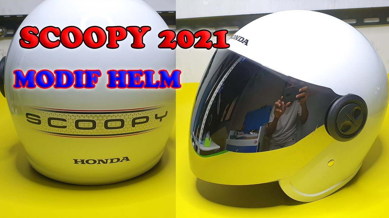NEW Scoopy 2021 - MODIF HELM SCOOPY bawaan Honda