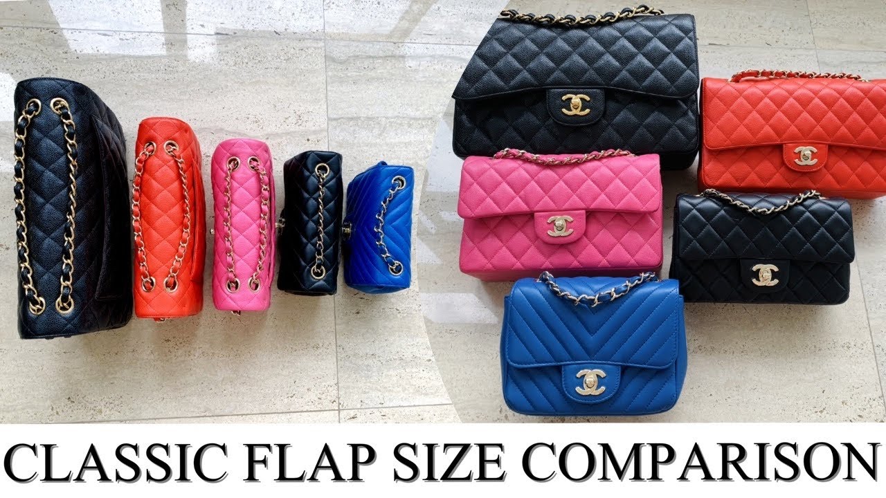 CHANEL CLASSIC FLAP SIZE COMPARISON | Mod shots