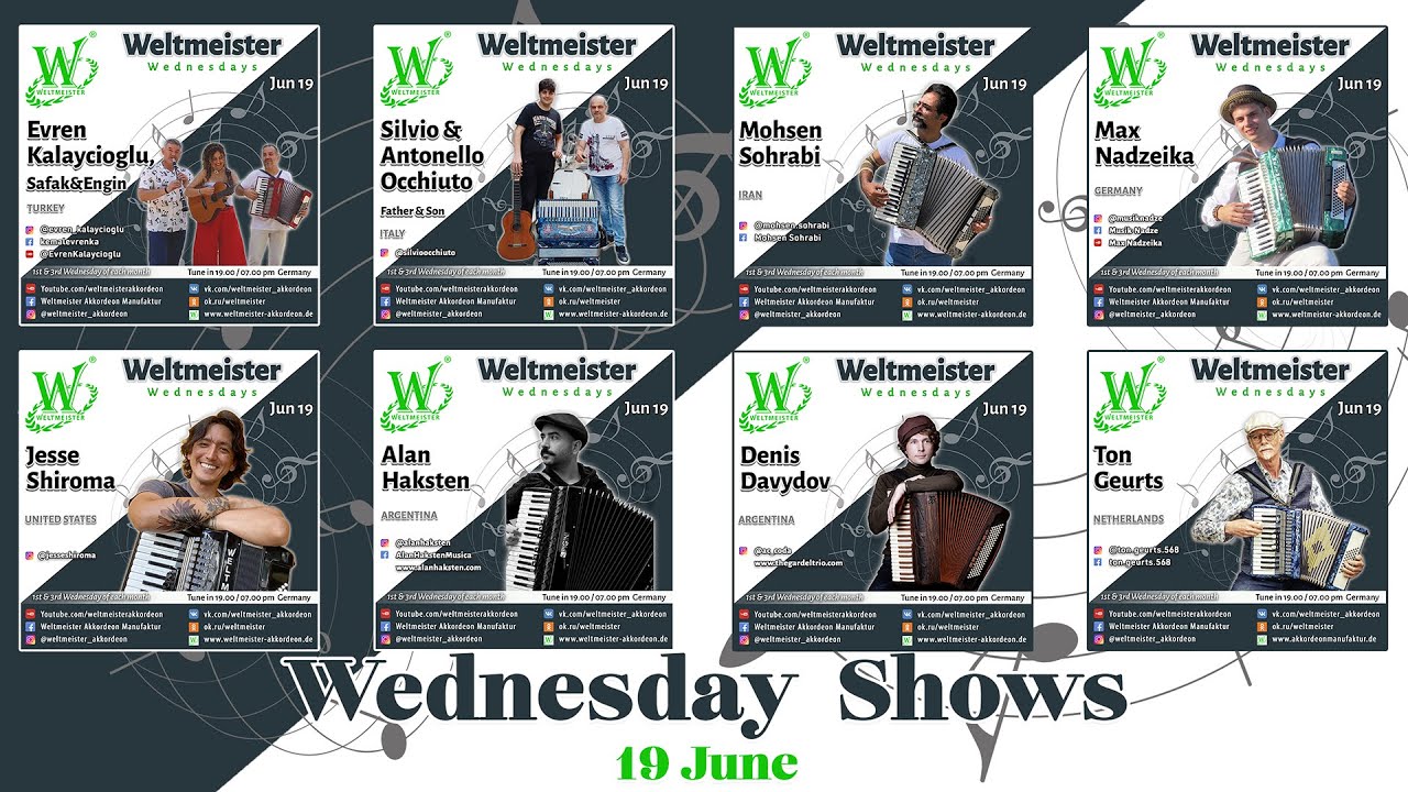 Weltmeister Wednesdays Concert Fête de la Musique #accordionmusic #weltmeisterakkordeon #streetart