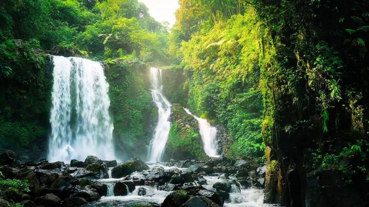 Soothing Comfort Sleep Music by Night Waterfall for Emotional Healing 🌙💦