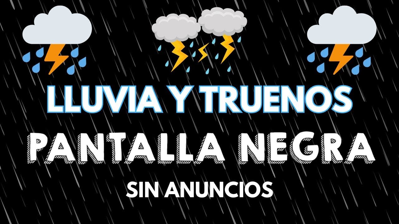 Lluvia Relajante Para Dormir 🌧⚡ PANTALLA NERGA 😴trae un buen sueño, trata eficazmente el ins