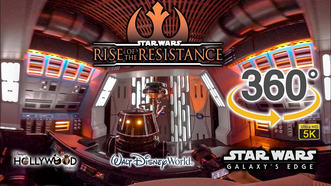 VR 360 Rise of the Resistance On Ride Ultra HD 5K POV with Queue Walt Disney World 10-26-2020